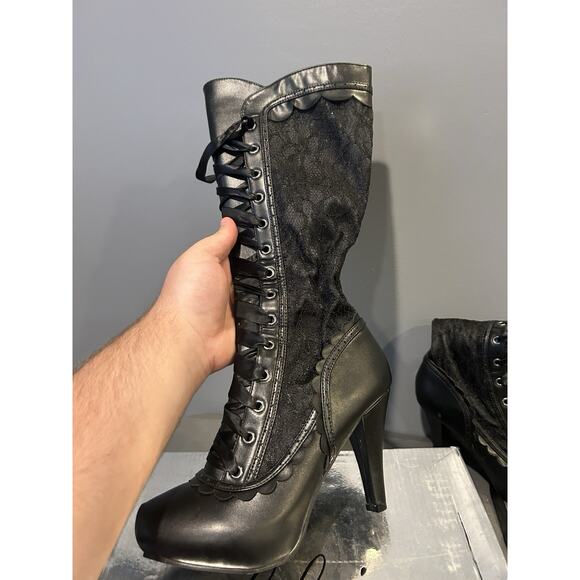 Ellie Shoes - Ellie 4" Heel Knee High Boots Adult Women Shoes Halloween 414/Mary